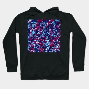 Abstract Blue and Red Fractures Hoodie